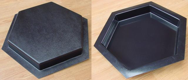 Hexagon Contractor-grade Stepping Stone Mold—ABS view