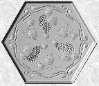 Stepping Stone Mold 004 - Hexagon - Grapevines