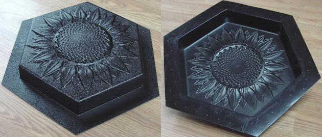 Stepping Stone Molds 015 - Hexagon - Sunflower